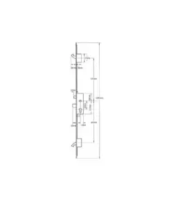 Latch Deadbolt 2 Small Hooks Split Spindle Multipoint Door Lock - Option 1 (top hook to spindle = 570mm)