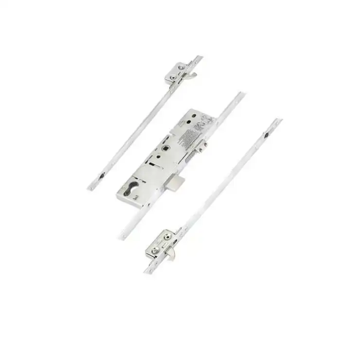 Latch Deadbolt 2 Small Hooks Split Spindle Multipoint Door Lock - 20mm Faceplate - Option 3 (top hook to spindle = 680mm)