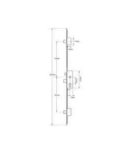 Latch 3 Deadbolts Split Spindle Multipoint Door Lock - Option 1 (top deadbolt to spindle = 570mm)