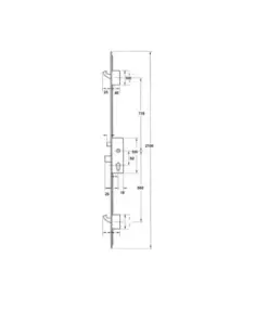 Europa Latch Deadbolt 2 Hooks 20mm Flat Faceplate Lift Lever Multipoint Door Lock