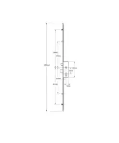 Europa Latch Deadbolt 2 Rollers 2 Mushrooms Split Spindle Multipoint Door Lock