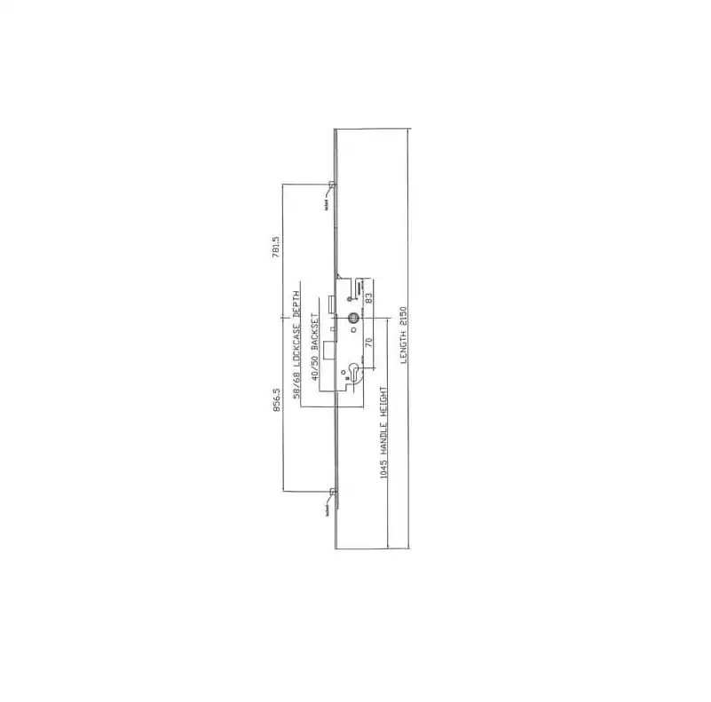 Fercomatic Latch Deadbolt 2 Rollers Lift Lever Multipoint Door LockFercomatic Latch Deadbolt 2 Rollers Lift Lever Multipoint Door Lock