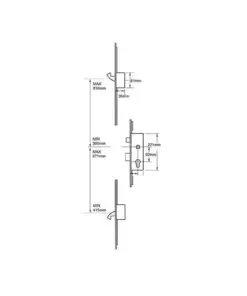 6345 2 Hooks Timber and Composite Repair Multipoint Door Lock