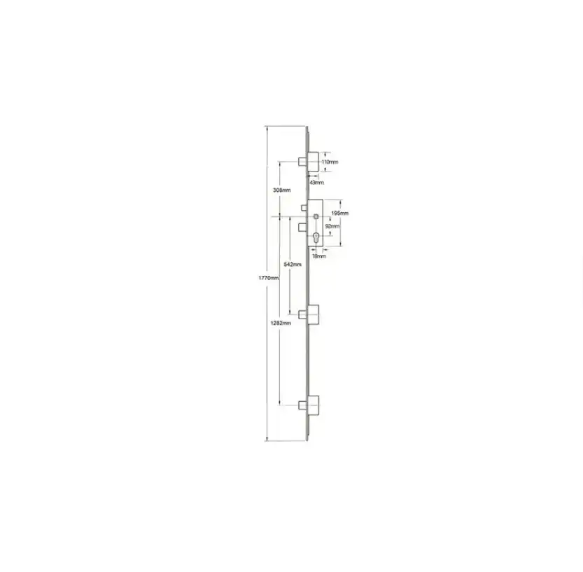 Secury A3 Classic Latch 3 Deadbolts Multipoint Door Lock - Automatic Deadbolt & slam shut operation