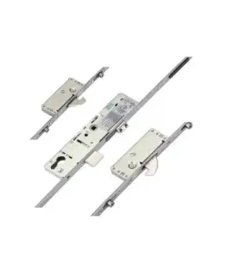 Latch Deadbolt 2 Hooks 4 Rollers Split Spindle Multipoint Door Lock - Option 1 (top hook to spindle = 610mm)