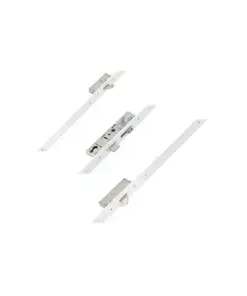 Latch Deadbolt 2 Hooks Split Spindle 44mm Flat White Faceplate Multipoint Door Lock