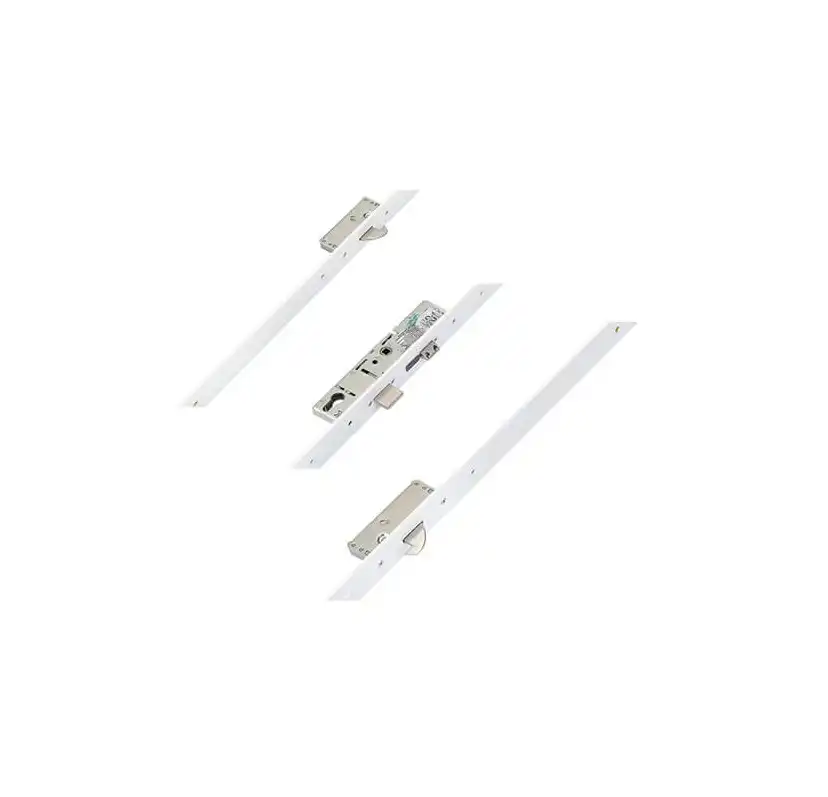 Latch Deadbolt 2 Hooks Split Spindle 44mm Flat White Faceplate Multipoint Door Lock