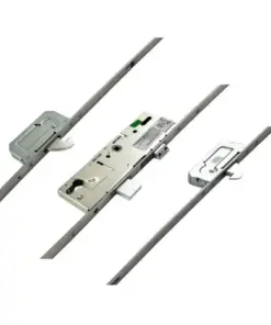 Latch Deadbolt 2 Hooks Interlocking French Door Lock Split Spindle Multipoint Door Lock (top hook to spindle = 380mm)