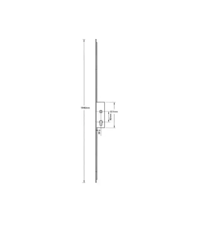 Passive Lock Lift Lever Multipoint Door Lock - Interlocking Composite Door Version