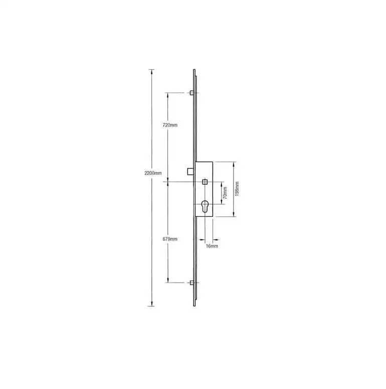 Ferco Latch 2 Rollers Multipoint Door Lock
