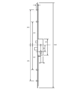 Style Latch Deadbolt 4 Roller Multipoint Door Lock