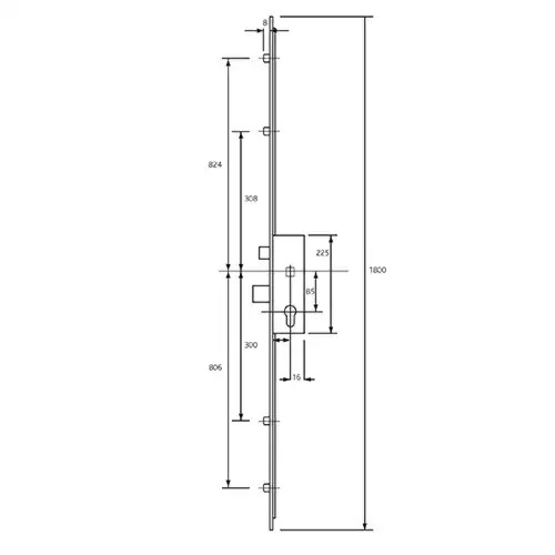 Style Latch Deadbolt 4 Roller Multipoint Door Lock