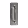 Round Bar D Pull Handles on Plate Face Fixing Satin Aluminium