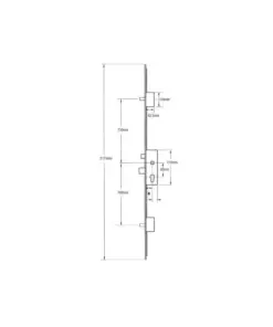 Latch Deadbolt 2 Pin Bolts Key Wind Operated Multipoint Door Lock