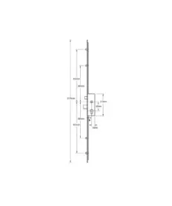 Latch Deadbolt 4 Rollers Lift Lever Multipoint Door Lock