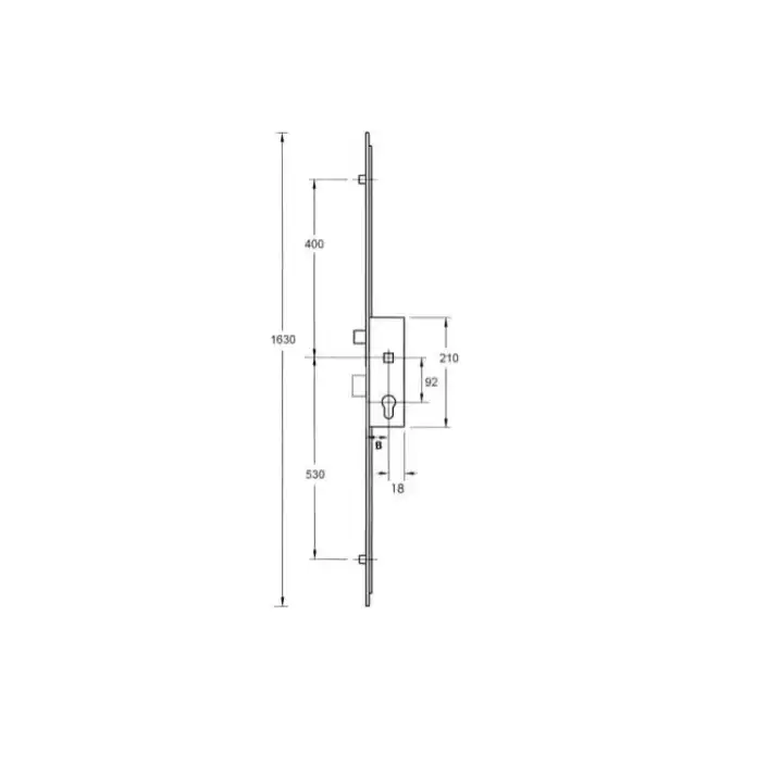 Latch Deadbolt 2 Rollers Lift Lever Multipoint Door Lock