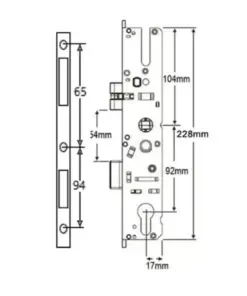 Latch & Deadbolt Multipoint Gearbox - Lift Lever