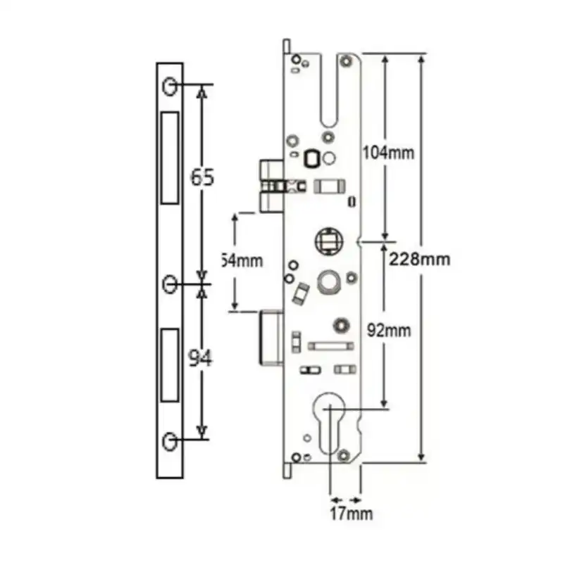 Latch & Deadbolt Multipoint Gearbox - Lift Lever
