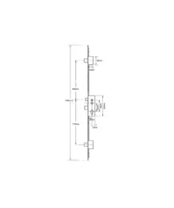 Pioneer 3 Deadbolt Double Spindle Multipoint Door Lock - Caravan Lock