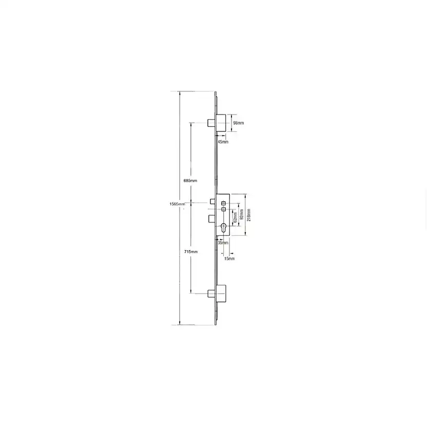 Pioneer 3 Deadbolt Double Spindle Multipoint Door Lock - Caravan Lock