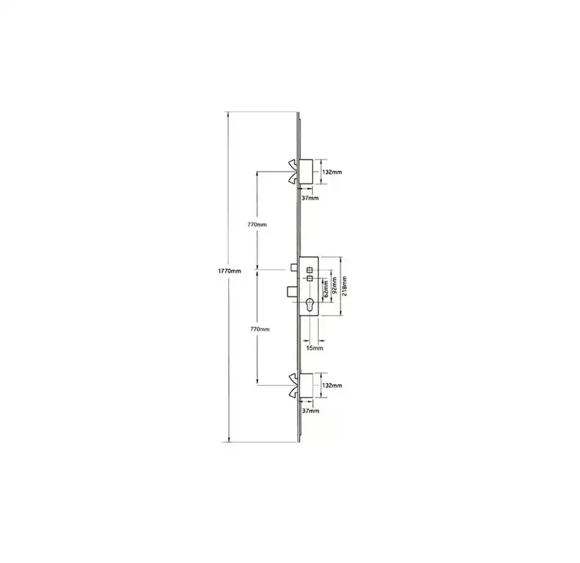 Timber/Composite Affinity Bastion Latch Deadbolt 4 Hooks Double Spindle Multipoint Door Lock
