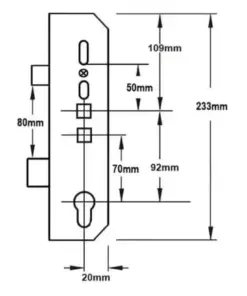 Latch and Deadbolt Multipoint Gearbox - Lift Lever or Double Spindle