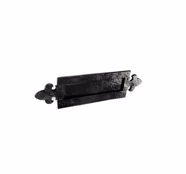 Antique Black Letterplate With Decorative Design 14" x 4"