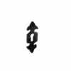 Antique Black UK Escutcheon