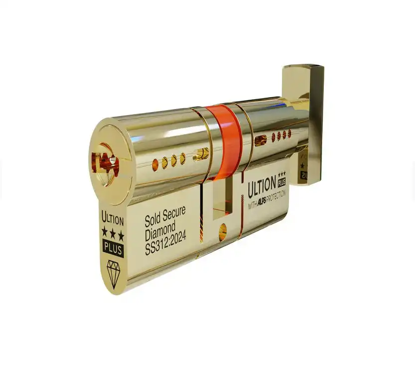 Ultion ALPS Euro Key & Turn Cylinders British Standard Kitemarked TS007 3* - Brass or Chrome Finish (LEAD TIME: 2-3 DAYS)