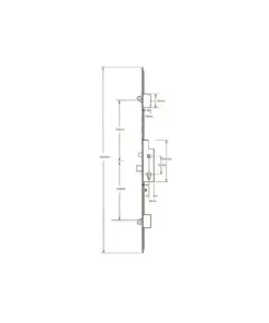 Elite Latch Deadbolt 2 Hooks Key Wind Multipoint Door Lock