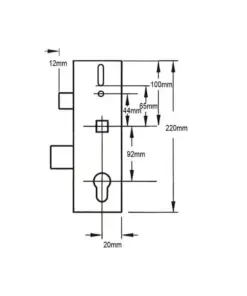 Genuine Multipoint Gearbox - Thin Deadbolt - Lift Lever or Split Spindle