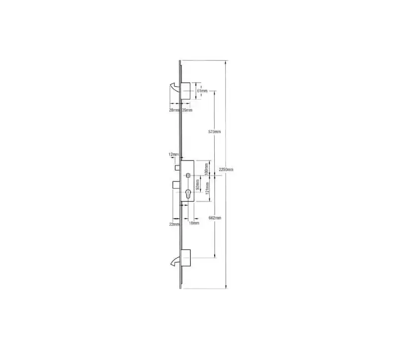 5345 French Door Kit For a pair of plain meeting style timber doors