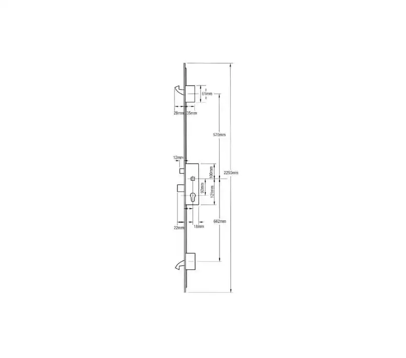 5345 French Door Kit for a pair of rebated timber doors