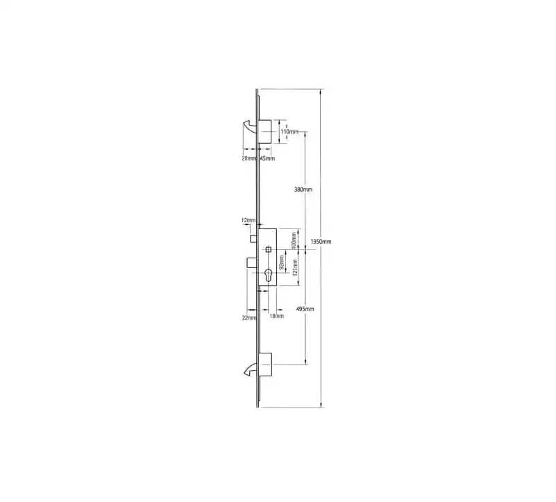 7145 French Door Kit For a pair of plain meeting style UPVC doors