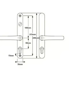 Farnham Lever Lever UPVC Multipoint Door Handles - With Snib 68mm PZ Sprung 215mm Screw Centres