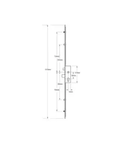 855 Type 2 Latch Deadbolt 2 Rollers 2 Mushrooms Key Wind Operated Multipoint Door Lock