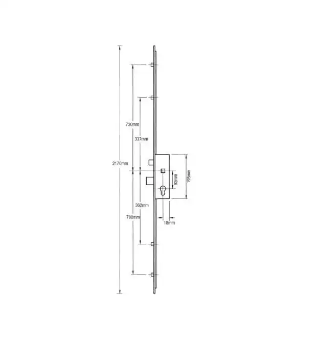856 Type 1 Latch Deadbolt 4 Rollers Lift Lever Multipoint Door Lock