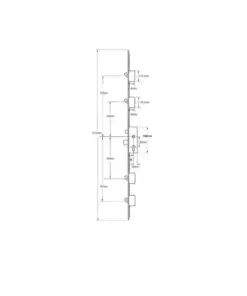856 Type 4 Latch Deadbolt 4 Hooks Lift Lever Multipoint Door Lock