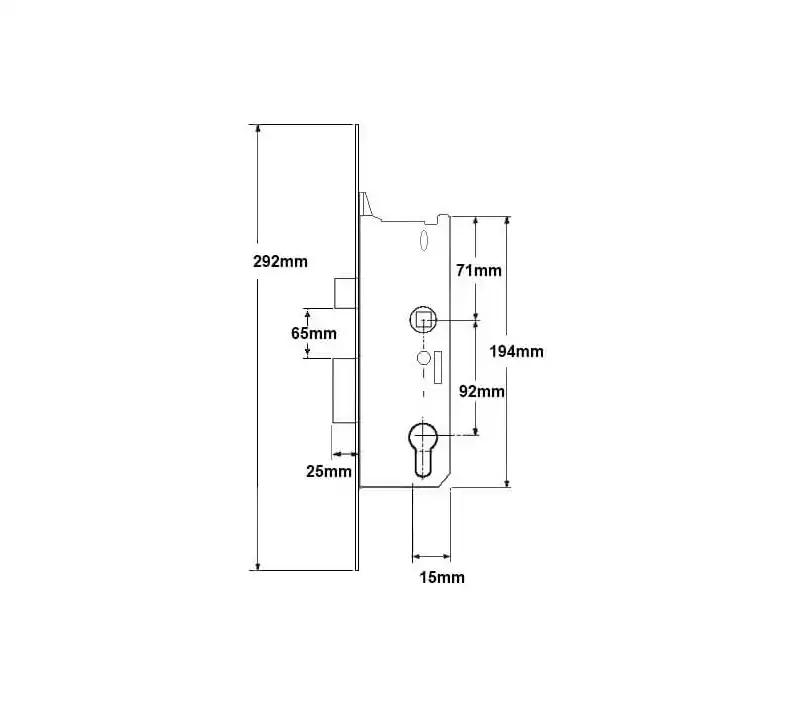 Overnight Lock - Lever Down 24mm Faceplate