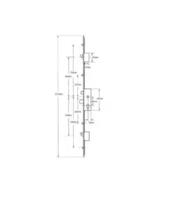 859 Type 17 Latch Deadbolt 4 Rollers 2 Hooks Split Spindle Multipoint Door Lock