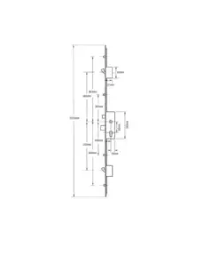 859 Type 19 Latch Deadbolt 4 Rollers 2 Hooks Split Spindle Multipoint Door Lock