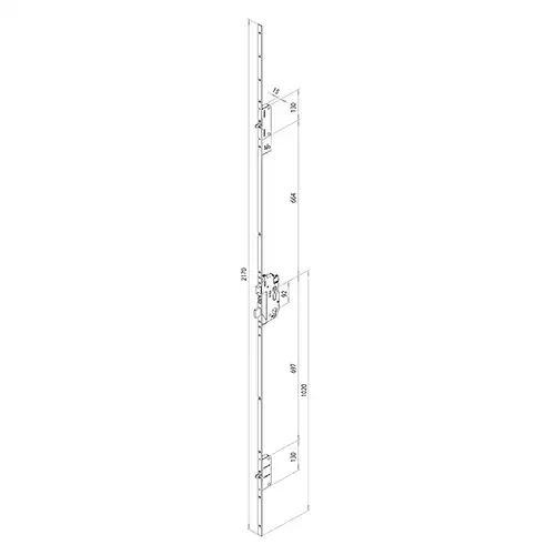 870 Emergency Exit Latch Deadbolt 2 Pins Panic Multipoint Door Lock