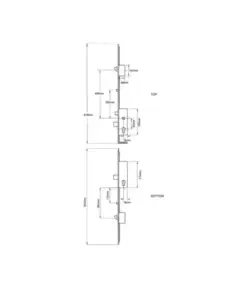 Stable Door Lock Bottom Section Deadbolt 1 Hook 1 Roller Lift Lever