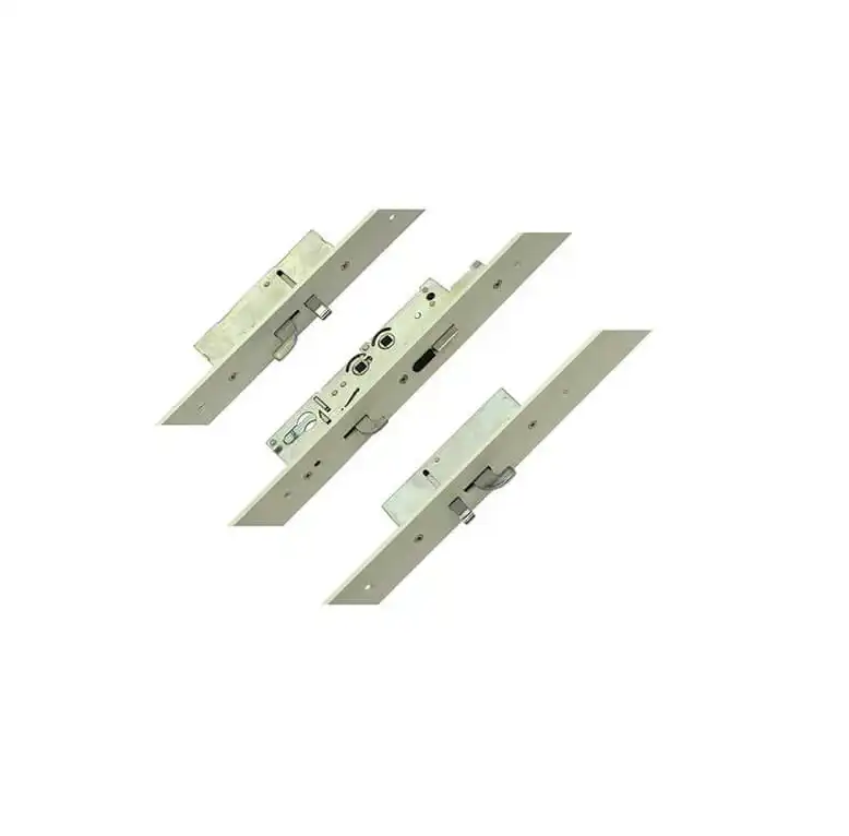 XL Latch 3 Hooks 2 Anti Lift Pins Flat 44mm White Faceplate Double Spindle Multipoint Door Lock