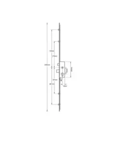 Latch Deadbolt 4 Rollers Lift Lever Multipoint Door Lock