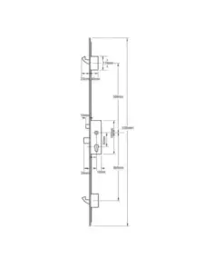 Europa Latch Deadbolt 2 Hooks Split Spindle Multipoint Door Lock