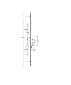 Compact Latch Deadbolt 4 Rollers Lift Lever Multipoint Door Lock