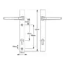 London Lever Lever UPVC Multipoint Door Handles - 92mm PZ Unsprung 122mm Screw Centres
