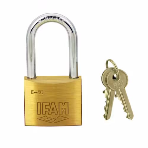 Series 40mm Long Shackle Brass Padlock