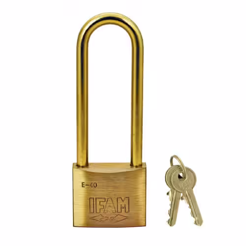 Series 40mm Extra Long Shackle Brass Padlock with Brass Shackle